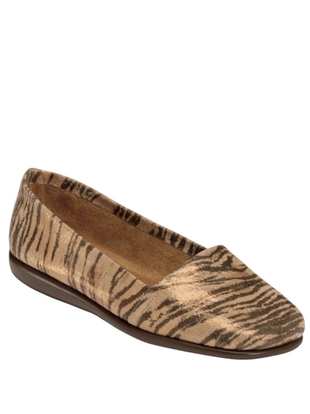 Aerosoles Softee Slip On Loafers Metallic Animal Print Leather Women’s 6.5